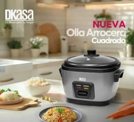 Olla Arrocera Premium Cuadrada Dkasa 1.8 Litros